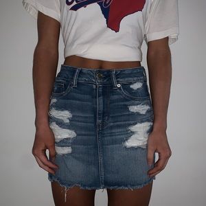 american eagle jean skirt